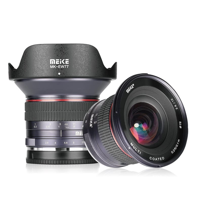Meike 12mm f2.8 Ultra Wide Angle Fixed Lens with Removeable Hood for Fujifilm Mirrorless Camera with APS-C Such as X-T1 X-T2 X-T3 X-T4 X-T20 X-T10 X-T30 X-T100 X-T200 X-Pro2 X-E3 X-Pro3 X-A X-E1 - Image 2